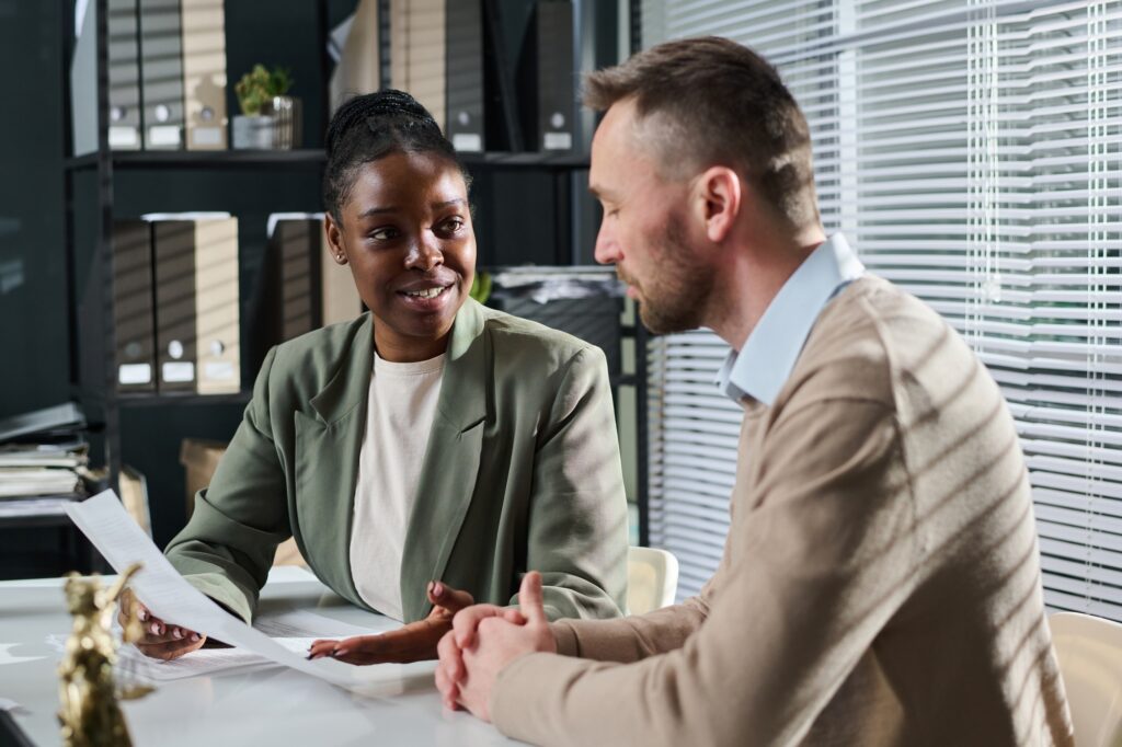 Juridical consultation of male client