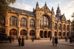 découvrez la bourse de berlage, un chef-d'œuvre emblématique du mouvement néo-renaissance alliant architecture historique et élégance intemporelle au cœur d'amsterdam.
